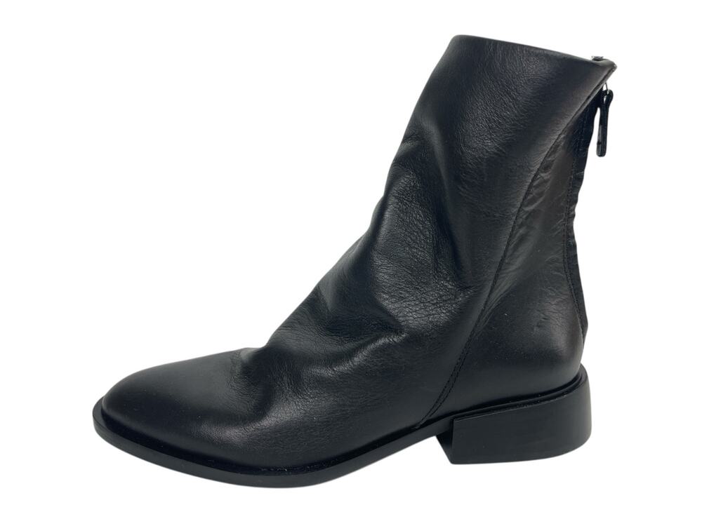 Nwob Steve Madden Nexie Women's Black Leather Pointed Toe Zip Ankle Boots Size 8